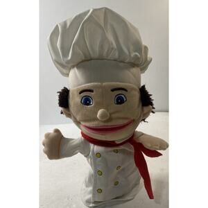 Hand Puppet French Chef Children's Classroom Lakeshore Man Baker Gourmet